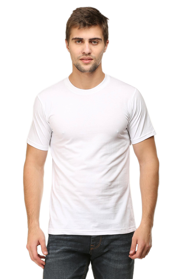 Classic White Men's Round Neck Half Sleeve T-Shirt - Clean, Comfortable & Timeless