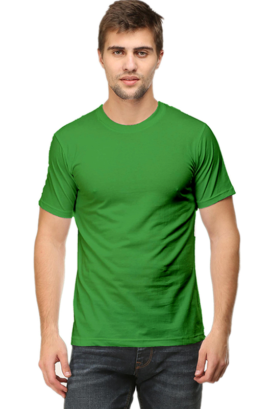 Male Round Neck Half Sleeve Classic Flag Green T-Shirt - Stylish & Comfortable