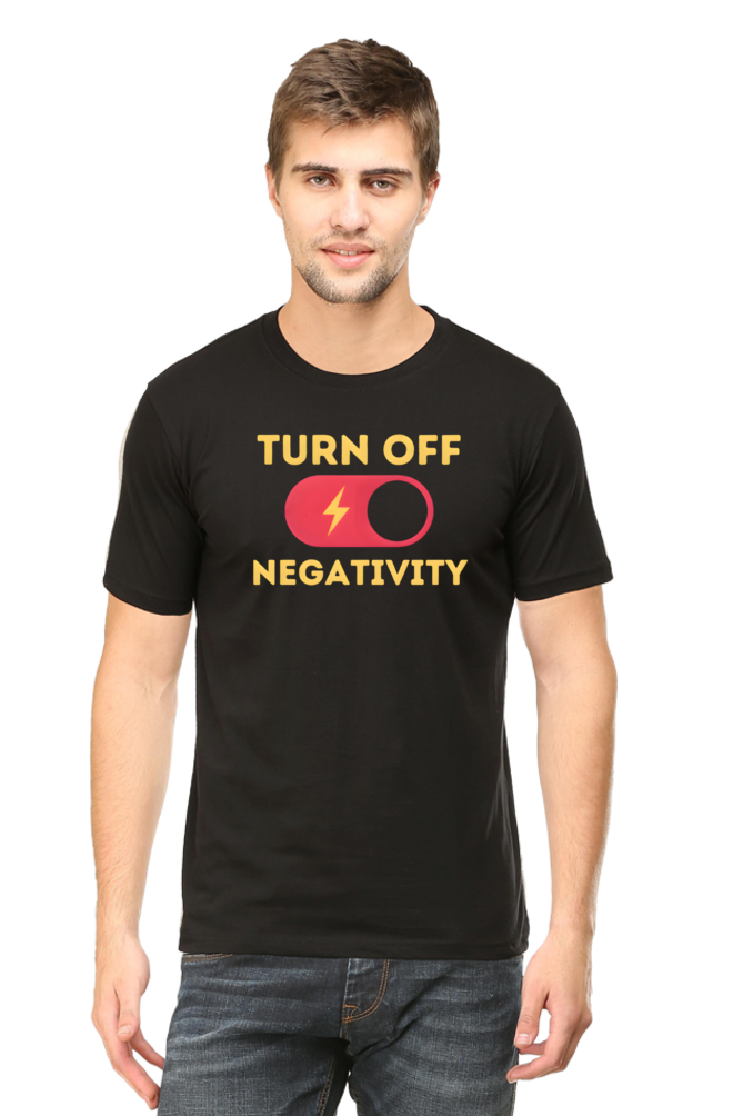 Turn Off Negativity Motivational T-Shirt – Positive Vibes Tee for Men and Women