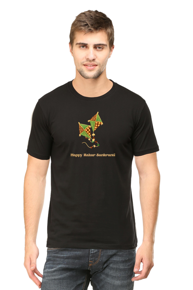 Happy Makar Sankranti Kite Design T-Shirt for Men and Women