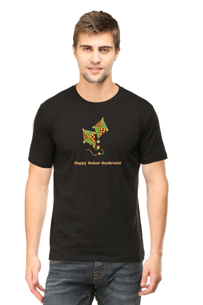 Happy Makar Sankranti Kite Design T-Shirt for Men and Women