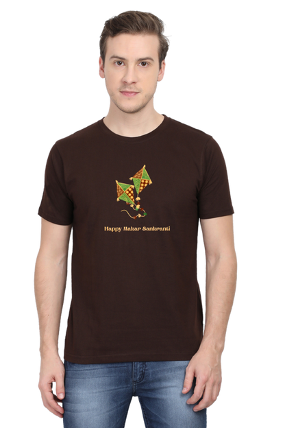 Happy Makar Sankranti Kite Design T-Shirt for Men and Women