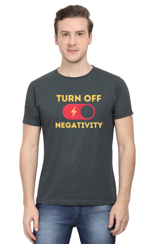 Turn Off Negativity Motivational T-Shirt – Positive Vibes Tee for Men and Women