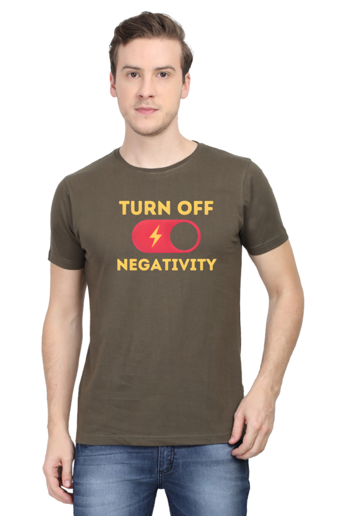 Turn Off Negativity Motivational T-Shirt – Positive Vibes Tee for Men and Women