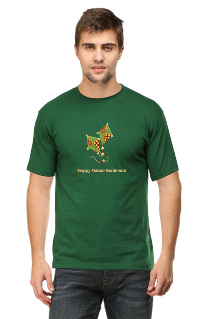 Happy Makar Sankranti Kite Design T-Shirt for Men and Women