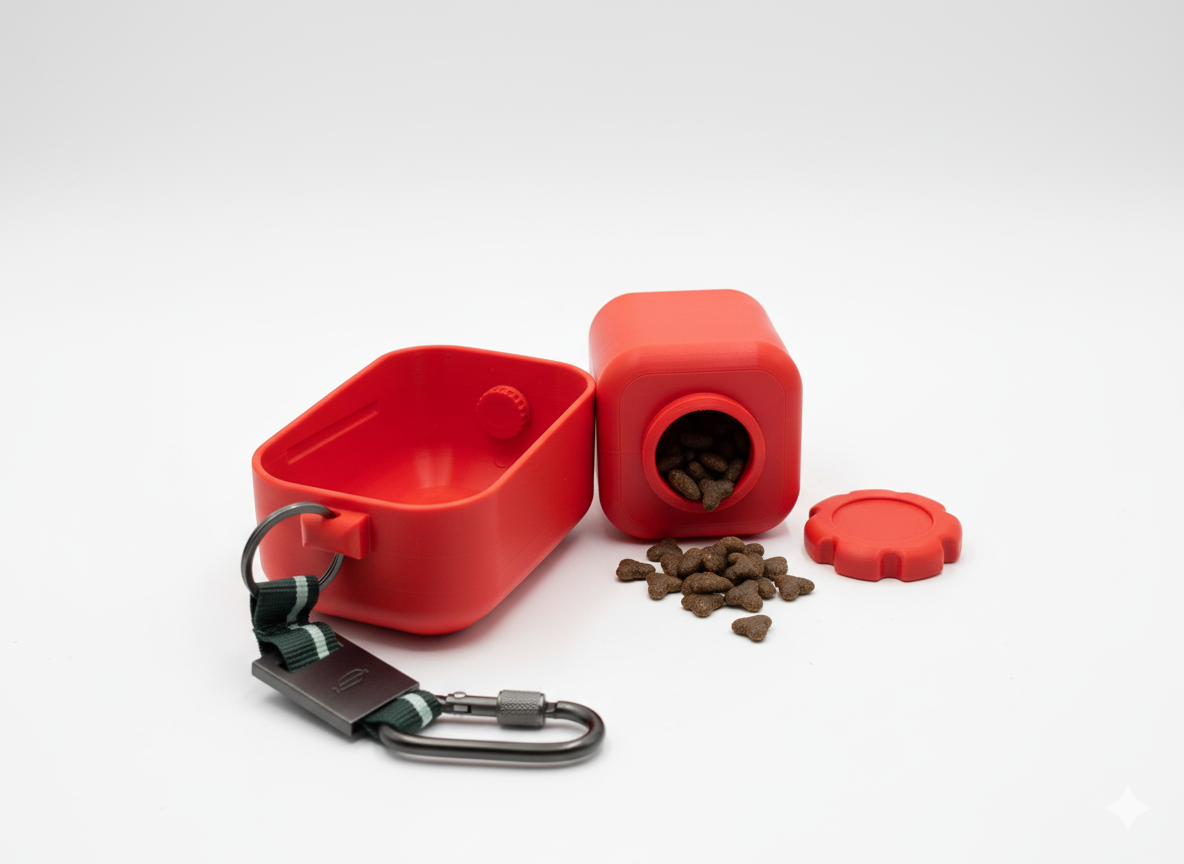 Portable Dog Water & Food Bottle – Travel-Friendly Pet Feeder with Bowl